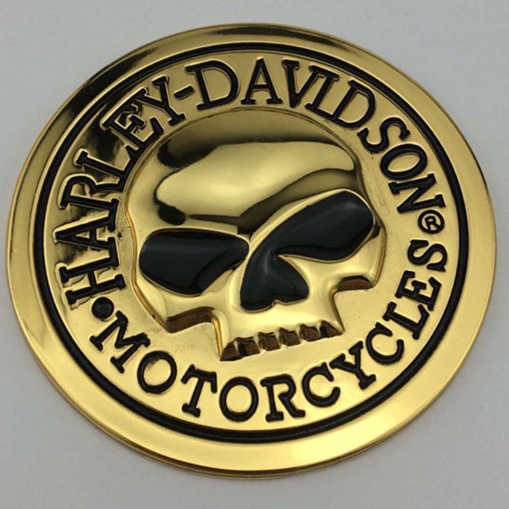 Golden Harley Davidson Chrome Willie G Skull Spor…